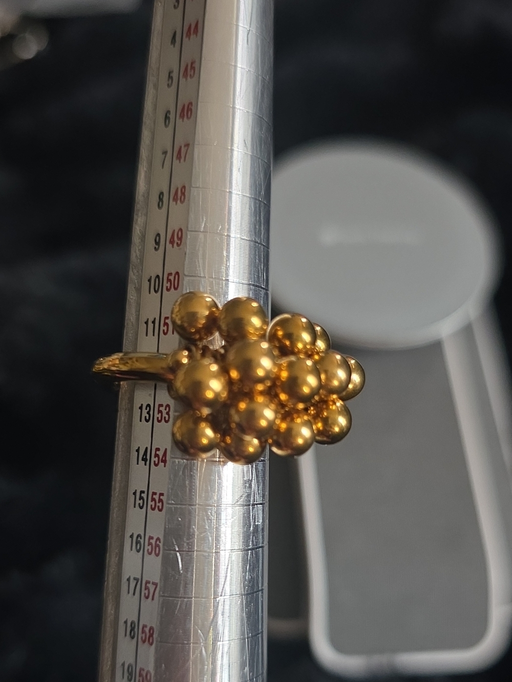 Vintage Gold Cluster Bubble Ring